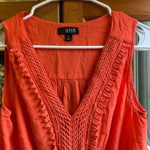 3/$20.  A.N.A. Orange Tank Blouse
